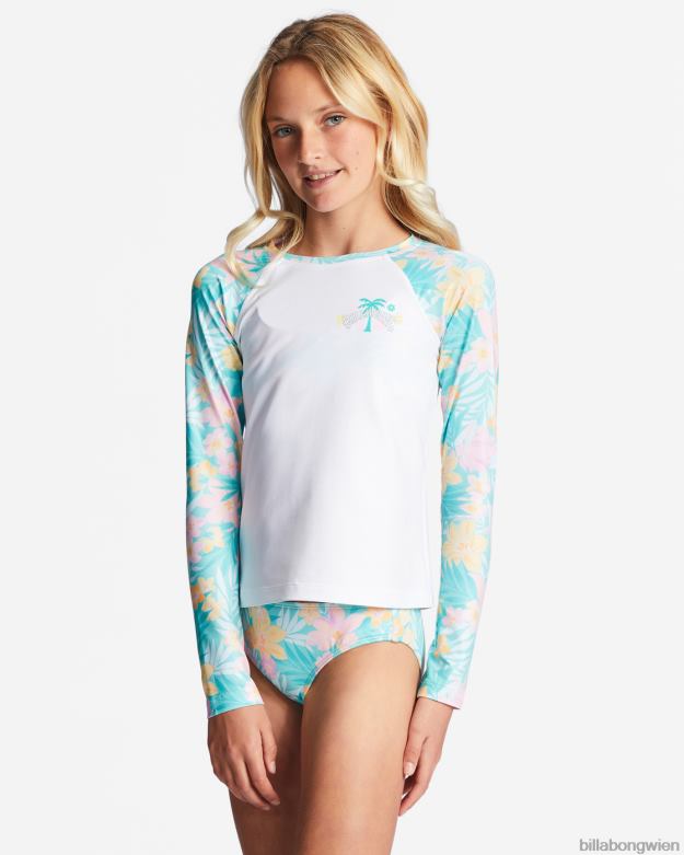 Billabong Clothing 00V682698 | Billabong 4-16 Mermaid Feels Langarm-Rashguard mit UPF 50 Weiß Mädchen