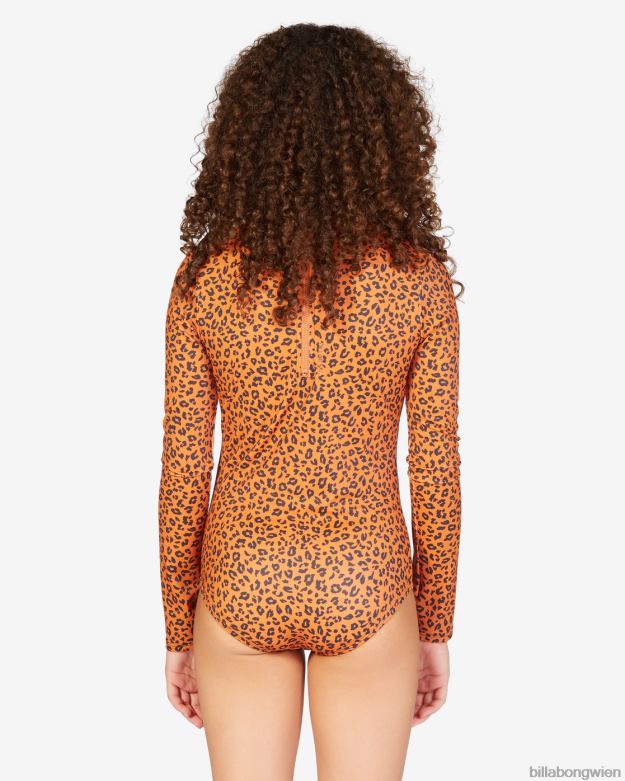 Billabong Clothing 00V682749 | Billabong Wildblumen-Badeanzug mit langen Ärmeln Wüstenlehm Mädchen