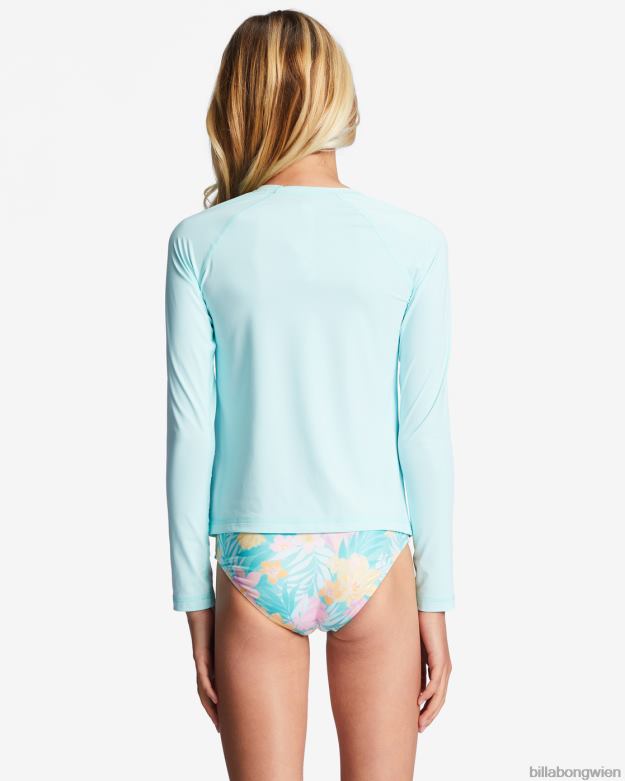 Billabong Clothing 00V682774 | Billabong 4-16 Core Surfdaze UPF 50 Langarm-Rashguard reines Aqua Mädchen