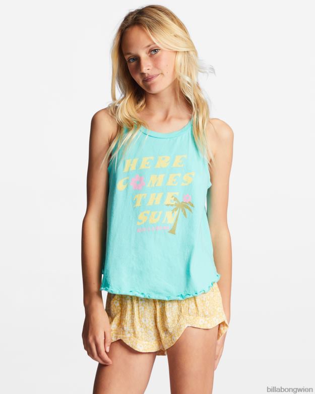 Billabong Clothing 00V682760 | Billabong 4-16 Hier kommt das Sonnen-Tanktop helle Lagune Mädchen
