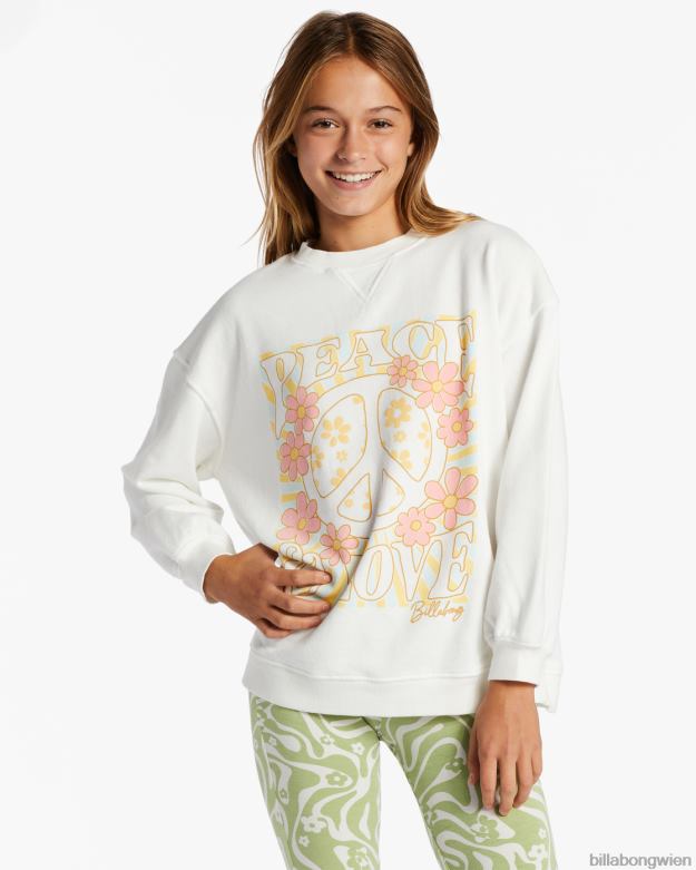 Billabong Clothing 00V682622 | Billabong Sweatshirt mit Rundhalsausschnitt, das Wellen macht Salzkristall Mädchen