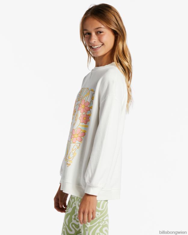 Billabong Clothing 00V682622 | Billabong Sweatshirt mit Rundhalsausschnitt, das Wellen macht Salzkristall Mädchen