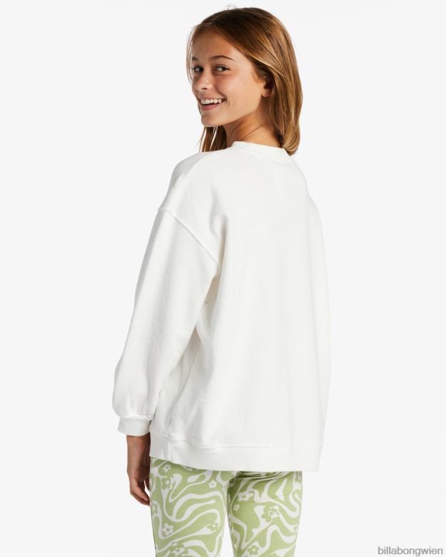 Billabong Clothing 00V682622 | Billabong Sweatshirt mit Rundhalsausschnitt, das Wellen macht Salzkristall Mädchen
