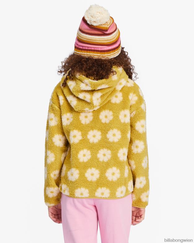Billabong Clothing 00V682787 | Billabong Just-in-Time-Pullover-Sweatshirt mit halbem Reißverschluss grüner Neid Mädchen