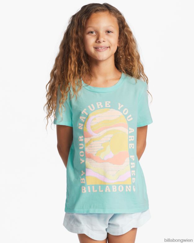 Billabong Clothing 00V682667 | Billabong Natures Way übergroßes T-Shirt Seeschaum Mädchen