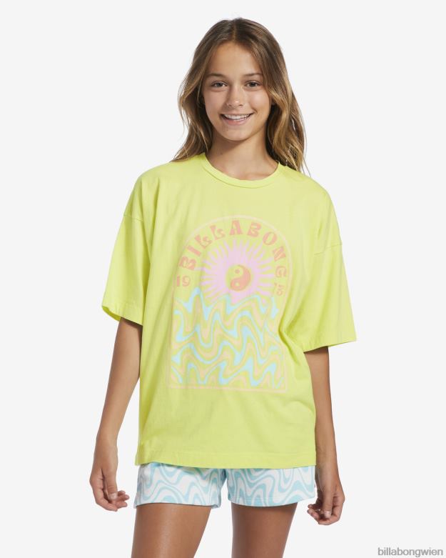 Billabong Clothing 00V682674 | Billabong Auf See verlorenes übergroßes T-Shirt helle Limette Mädchen