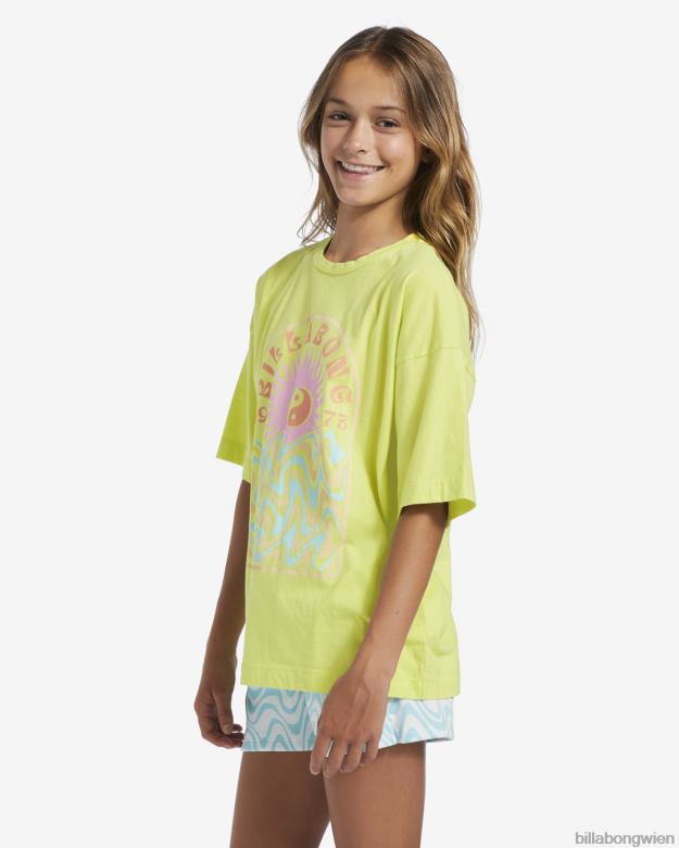 Billabong Clothing 00V682674 | Billabong Auf See verlorenes übergroßes T-Shirt helle Limette Mädchen