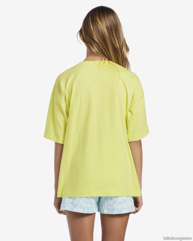 Billabong Clothing 00V682674 | Billabong Auf See verlorenes übergroßes T-Shirt helle Limette Mädchen