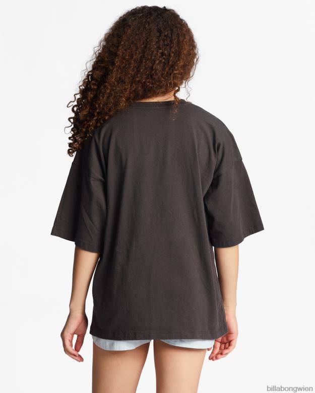 Billabong Clothing 00V682685 | Billabong 4-16 übergroßes T-Shirt mit kosmischer Reise aus schwarz Mädchen