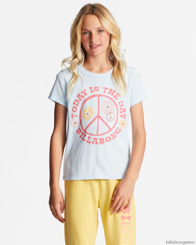Billabong Clothing 00V682712 | Billabong 4-16 heute ist der Tag des übergroßen T-Shirts Singvogel blau Mädchen