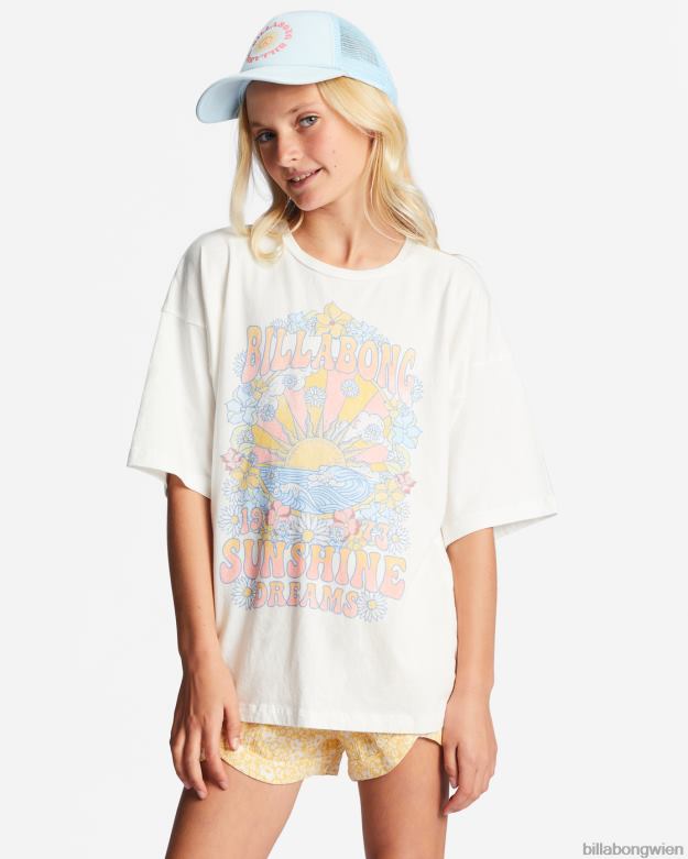 Billabong Clothing 00V682745 | Billabong 4-16 Sunshine Dreams übergroßes T-Shirt Salzkristall Mädchen