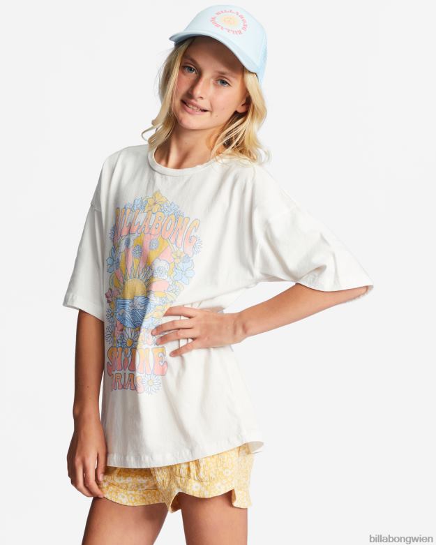 Billabong Clothing 00V682745 | Billabong 4-16 Sunshine Dreams übergroßes T-Shirt Salzkristall Mädchen