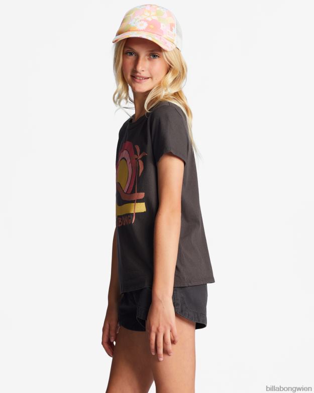 Billabong Clothing 00V682769 | Billabong 4-16 Rise Up übergroßes T-Shirt aus schwarz Mädchen